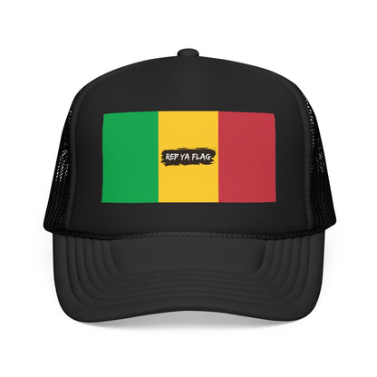Mali Flag Foam Trucker Hat | Malian Pride Snapback Cap | Rep Ya Flag