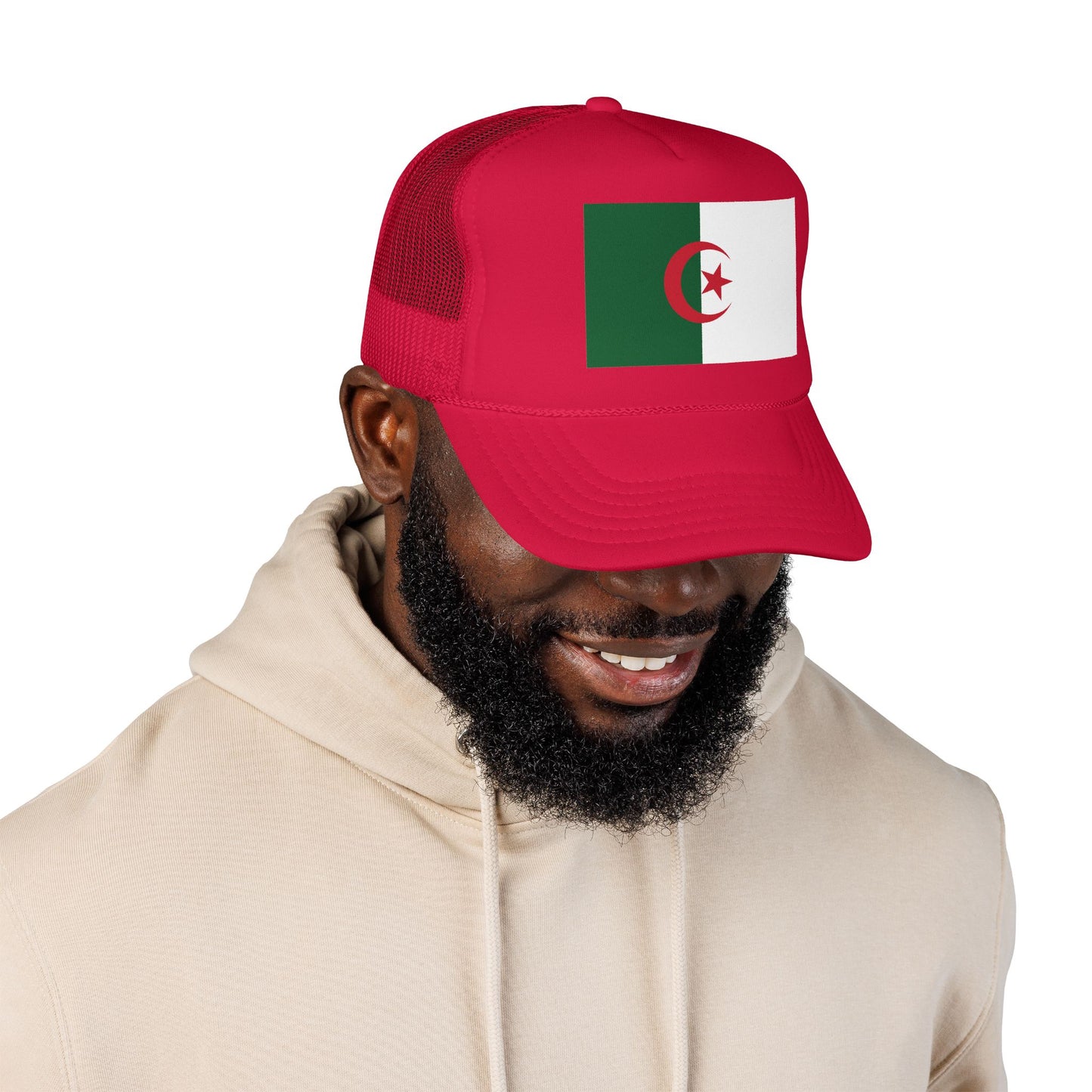 Algeria Flag Foam Trucker Hat | Algerian Pride Snapback Cap | Rep Ya Flag