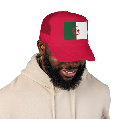 Algeria Flag Foam Trucker Hat | Algerian Pride Snapback Cap | Rep Ya Flag