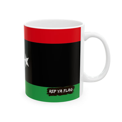 Libya Flag Coffee Tea Mug 11oz 15oz | Rep Ya Flag Ceramic Mug