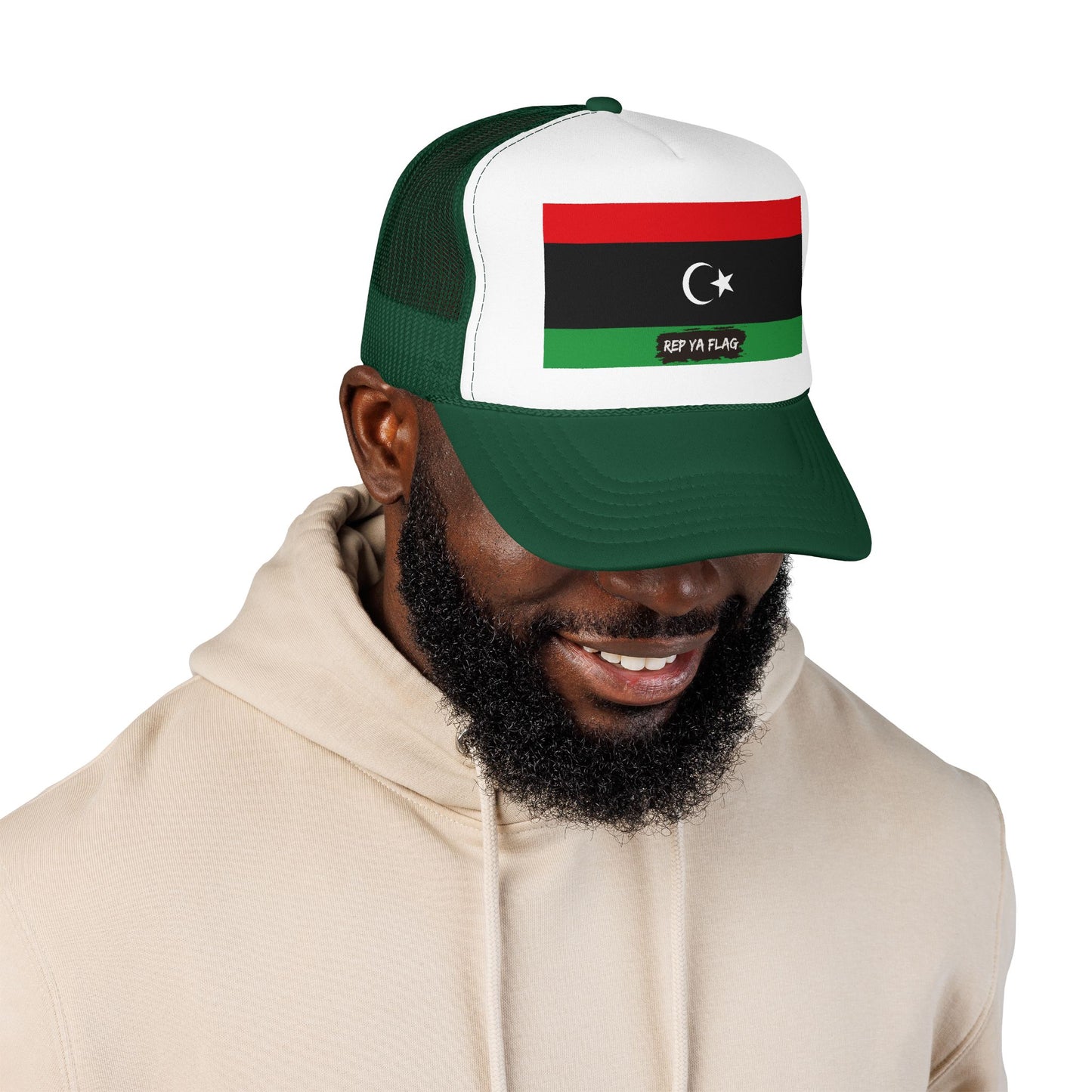 Libya Flag Foam Trucker Hat | Libyan Pride Snapback Cap | Rep Ya Flag