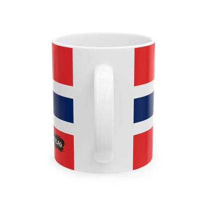 Norway Flag Coffee Tea Mug 11oz 15oz | Rep Ya Flag Ceramic Mug