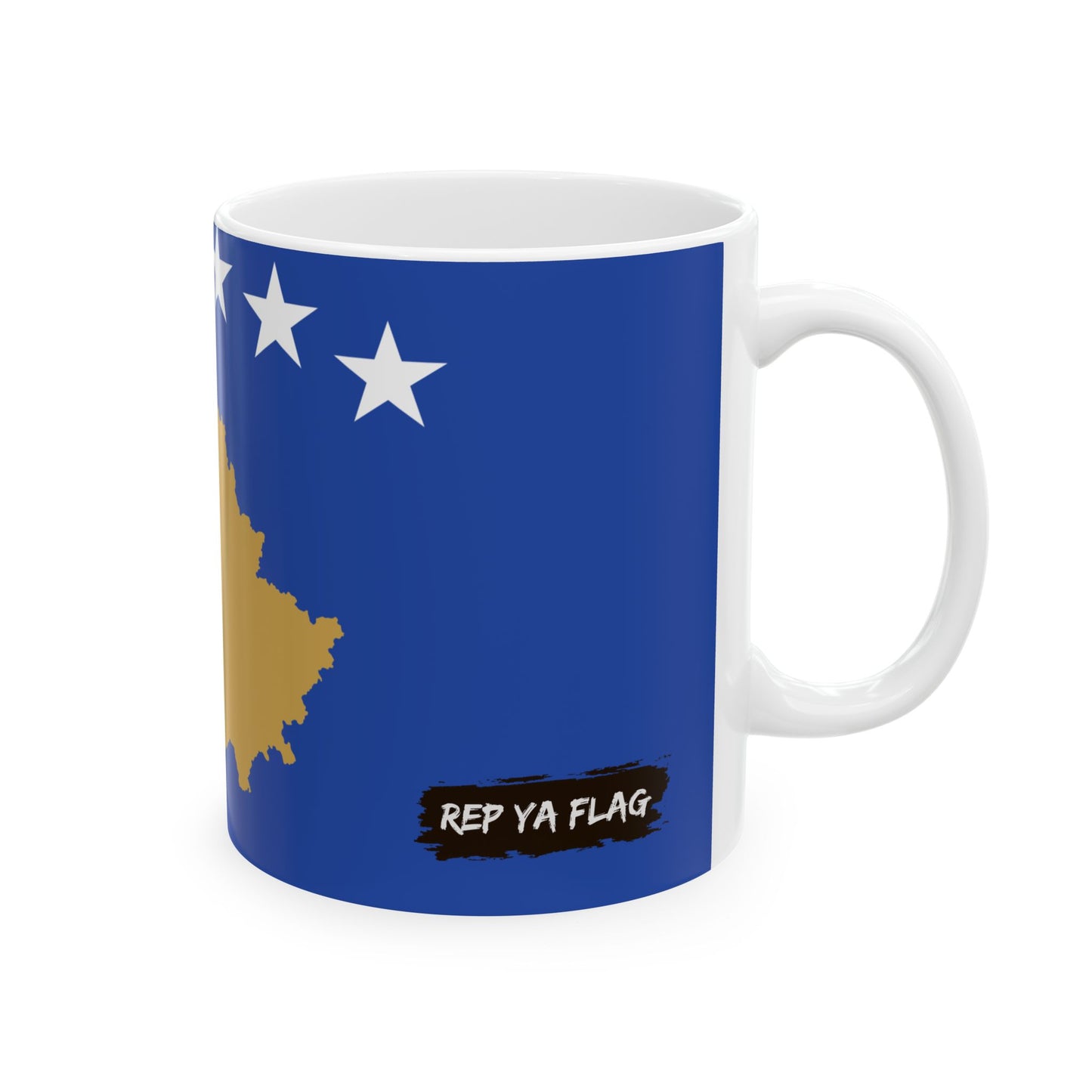 Kosovo Flag Coffee Tea Mug 11oz 15oz | Rep Ya Flag Ceramic Mug