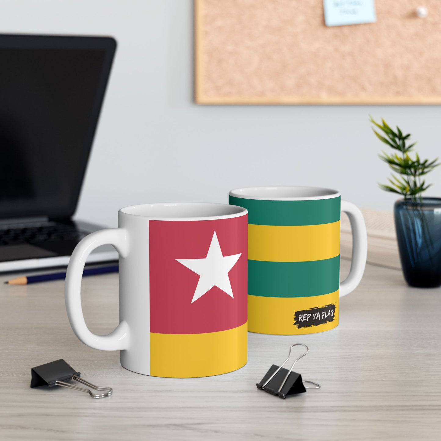 Togo Flag Coffee Tea Mug 11oz 15oz | Rep Ya Flag Ceramic Mug