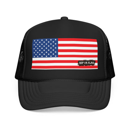 United States of America USA Flag Foam Trucker Hat | Rep Ya Flag design