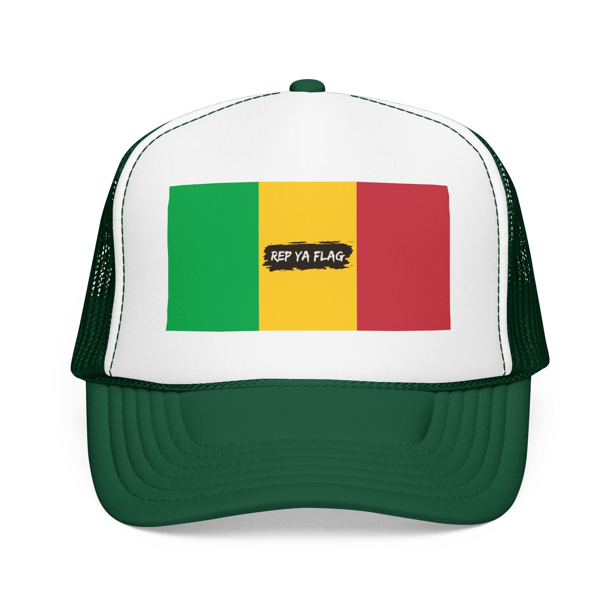 Mali Flag Foam Trucker Hat | Malian Pride Snapback Cap | Rep Ya Flag