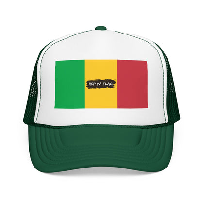 Mali Flag Foam Trucker Hat | Malian Pride Snapback Cap | Rep Ya Flag