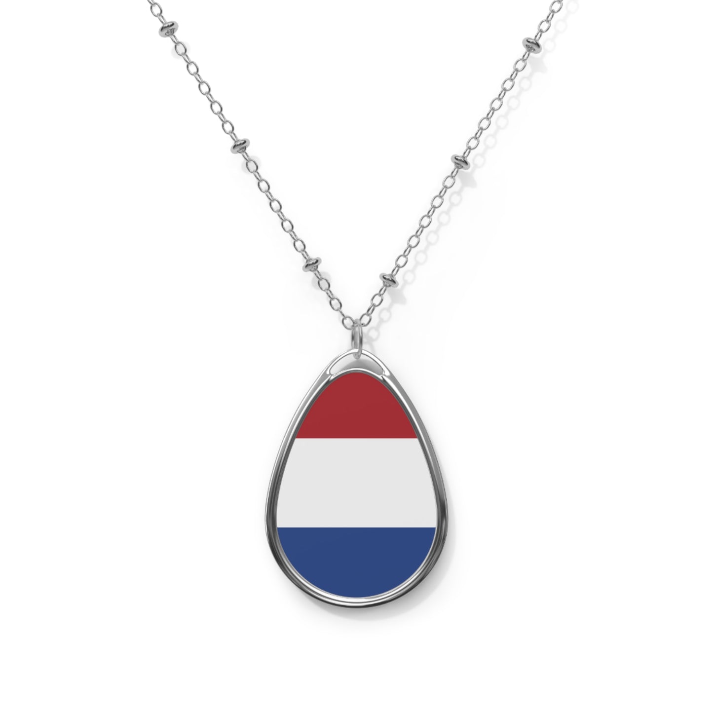 Netherlands Flag Oval Necklace | Dutch Flag Pendant | Heritage Jewelry | Cultural Gift | Rep Ya Flag