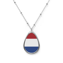 Netherlands Flag Oval Necklace | Dutch Flag Pendant | Heritage Jewelry | Cultural Gift | Rep Ya Flag