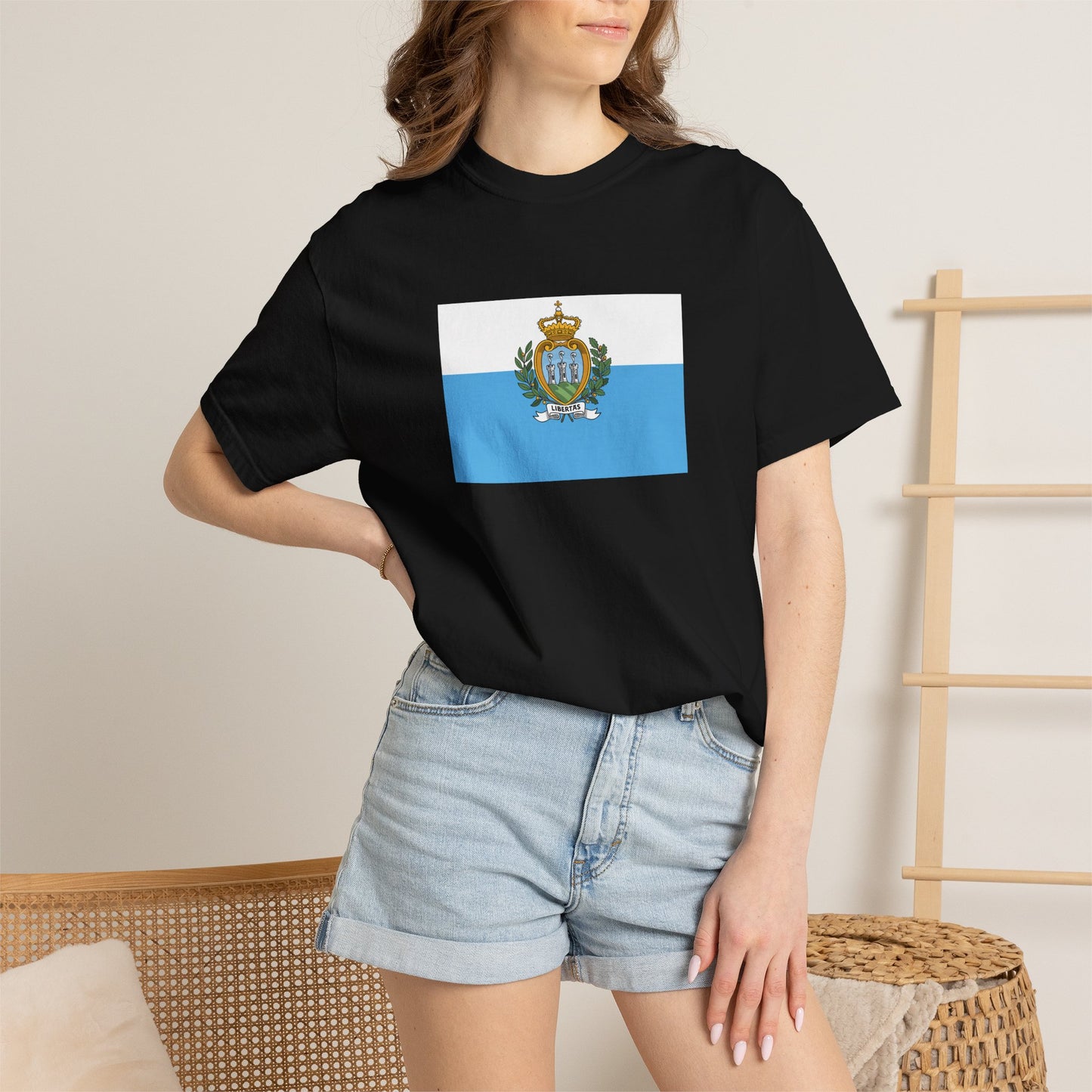 San Marino Flag T Shirt | Sammarinese Heritage Shirt S–4XL | Rep Ya Flag