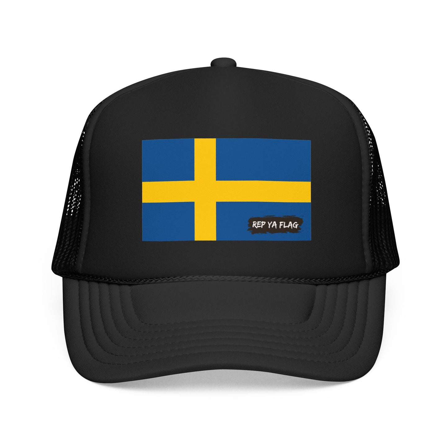 Sweden Flag Foam Trucker Hat | Rep Ya Flag design