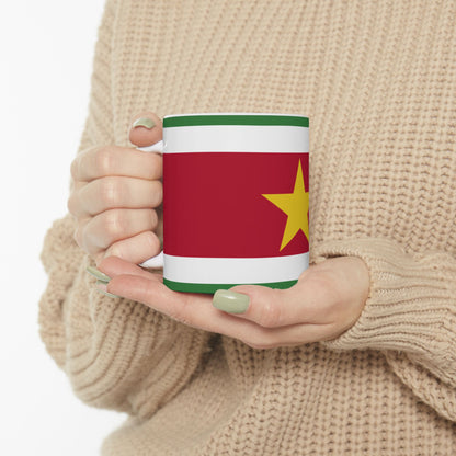 Suriname Flag Coffee Tea Mug 11oz 15oz | Rep Ya Flag Ceramic Mug