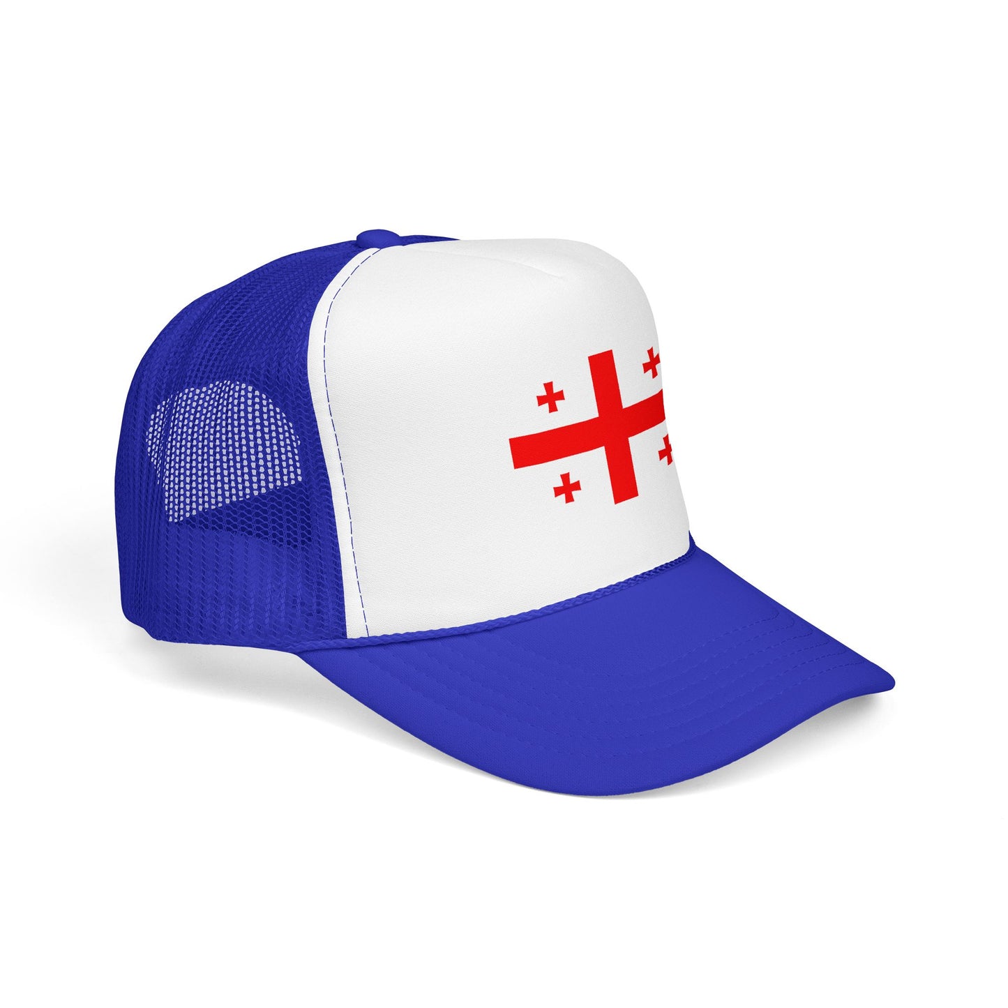 Georgia Flag Foam Trucker Hat | Georgian Pride Snapback Cap | Rep Ya Flag