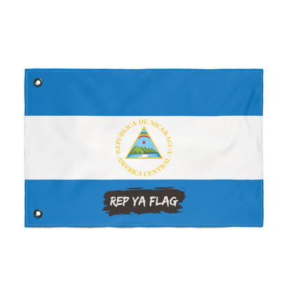 Nicaragua Flag Garden Banner | Double Sided Outdoor Flag | Rep Ya Flag