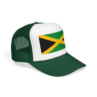 Jamaica Flag Foam Trucker Hat | Jamaican Pride Snapback Cap | Rep Ya Flag