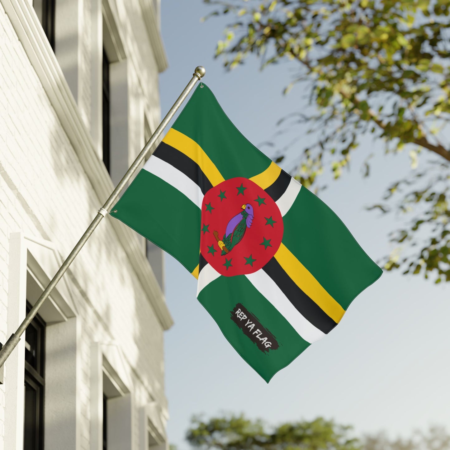 Dominica Flag Garden Banner | Double Sided Outdoor Flag | Rep Ya Flag