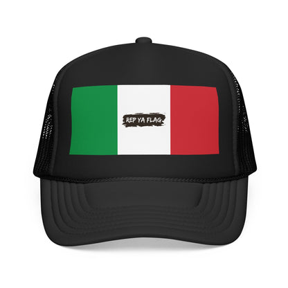 Italy Flag Foam Trucker Hat | Italian Pride Snapback Cap | Rep Ya Flag