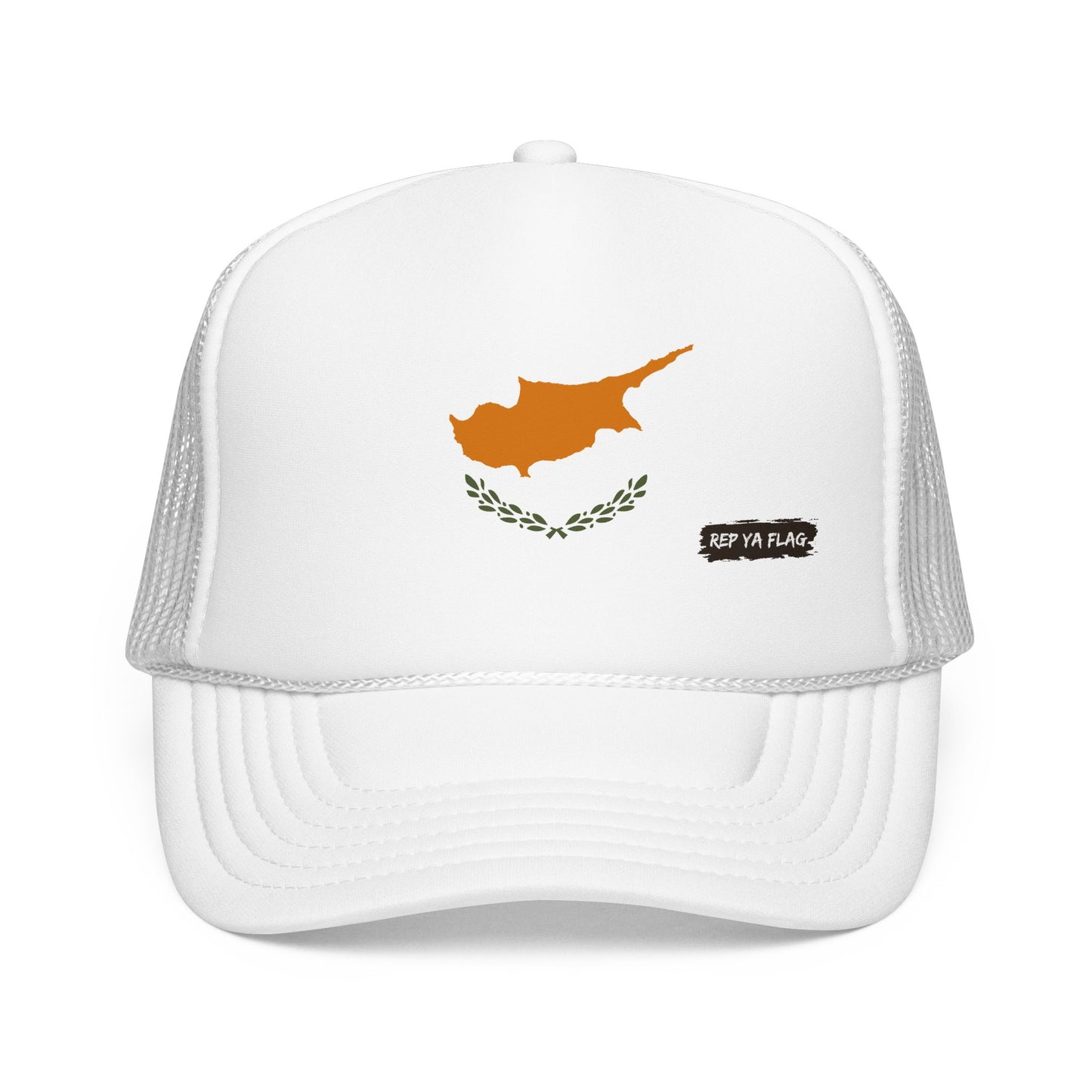 Cyprus Flag Foam Trucker Hat | Cypriot Pride Snapback Cap | Rep Ya Flag