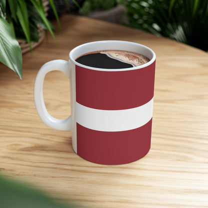 Latvia Flag Coffee Tea Mug 11oz 15oz | Rep Ya Flag Ceramic Mug
