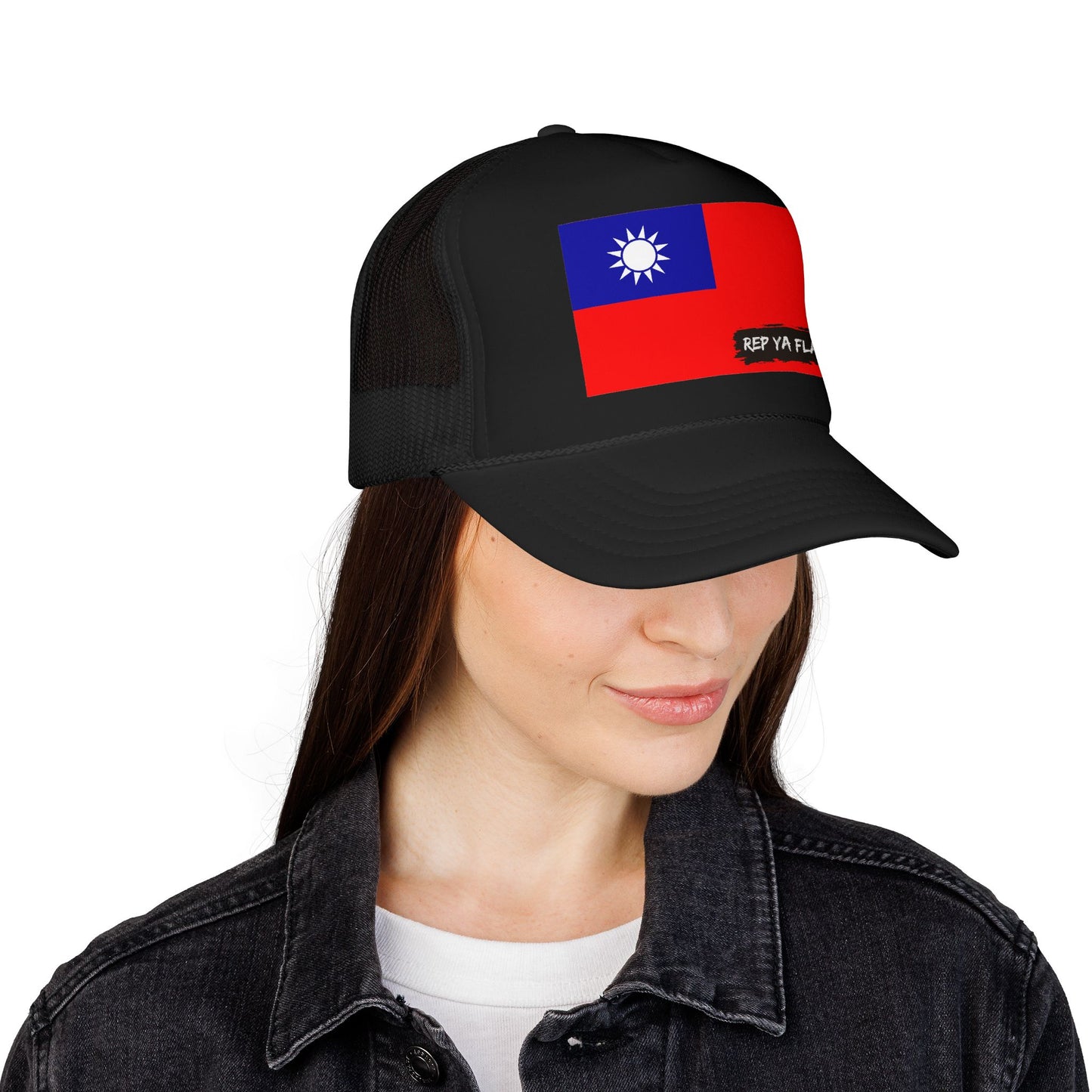 Taiwan Flag Foam Trucker Hat | Rep Ya Flag design
