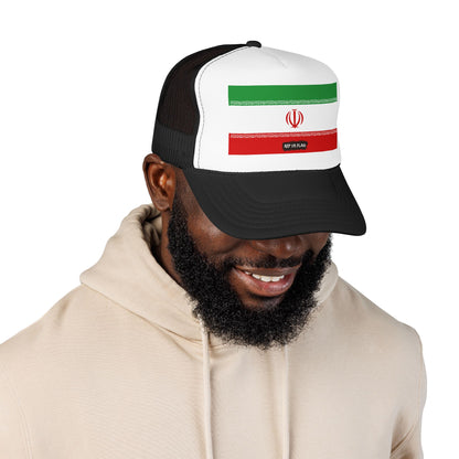Iran Flag Foam Trucker Hat | Iranian Pride Snapback Cap | Rep Ya Flag