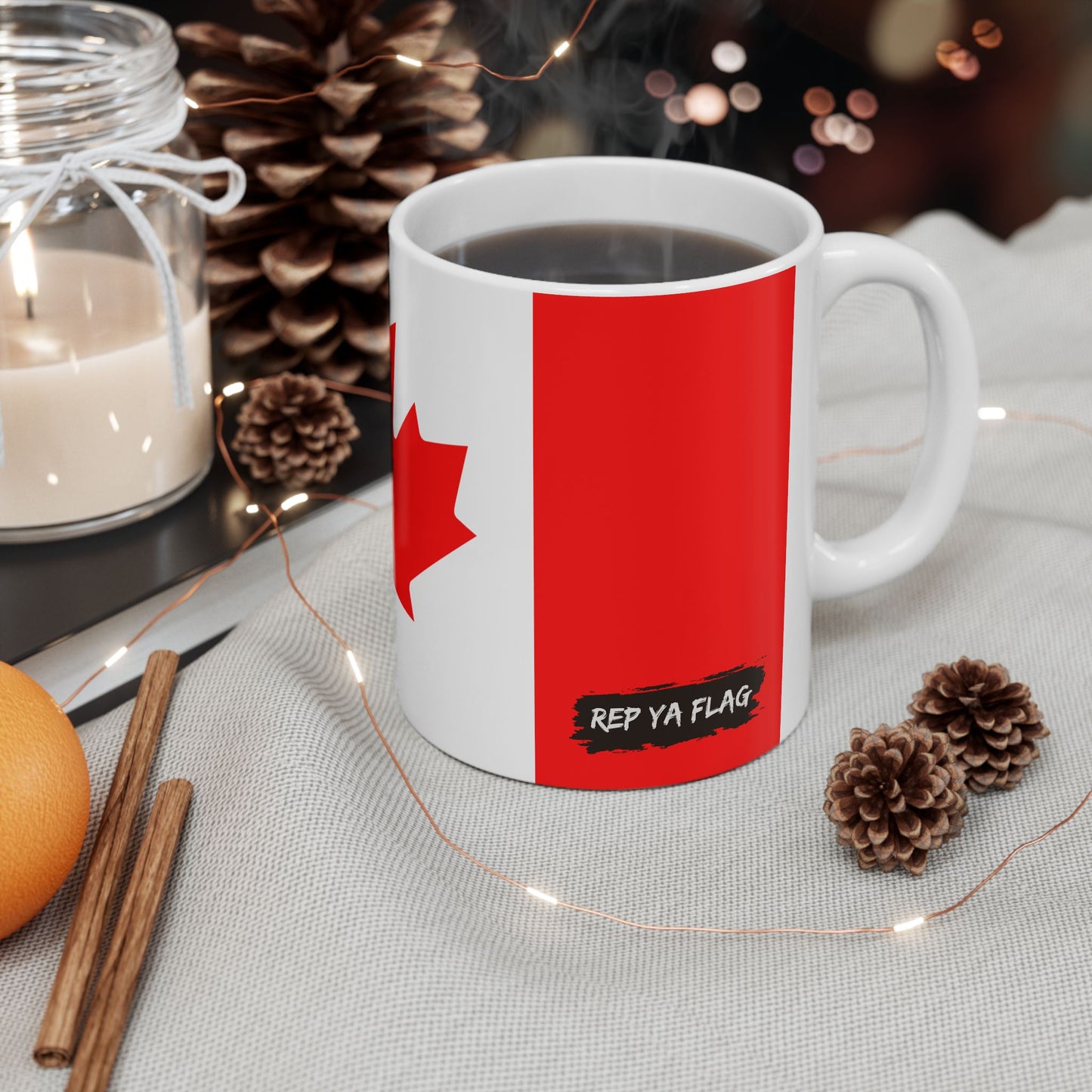 Canada Flag Coffee Tea Mug 11oz 15oz | Canadian Heritage Mug | Rep Ya Flag