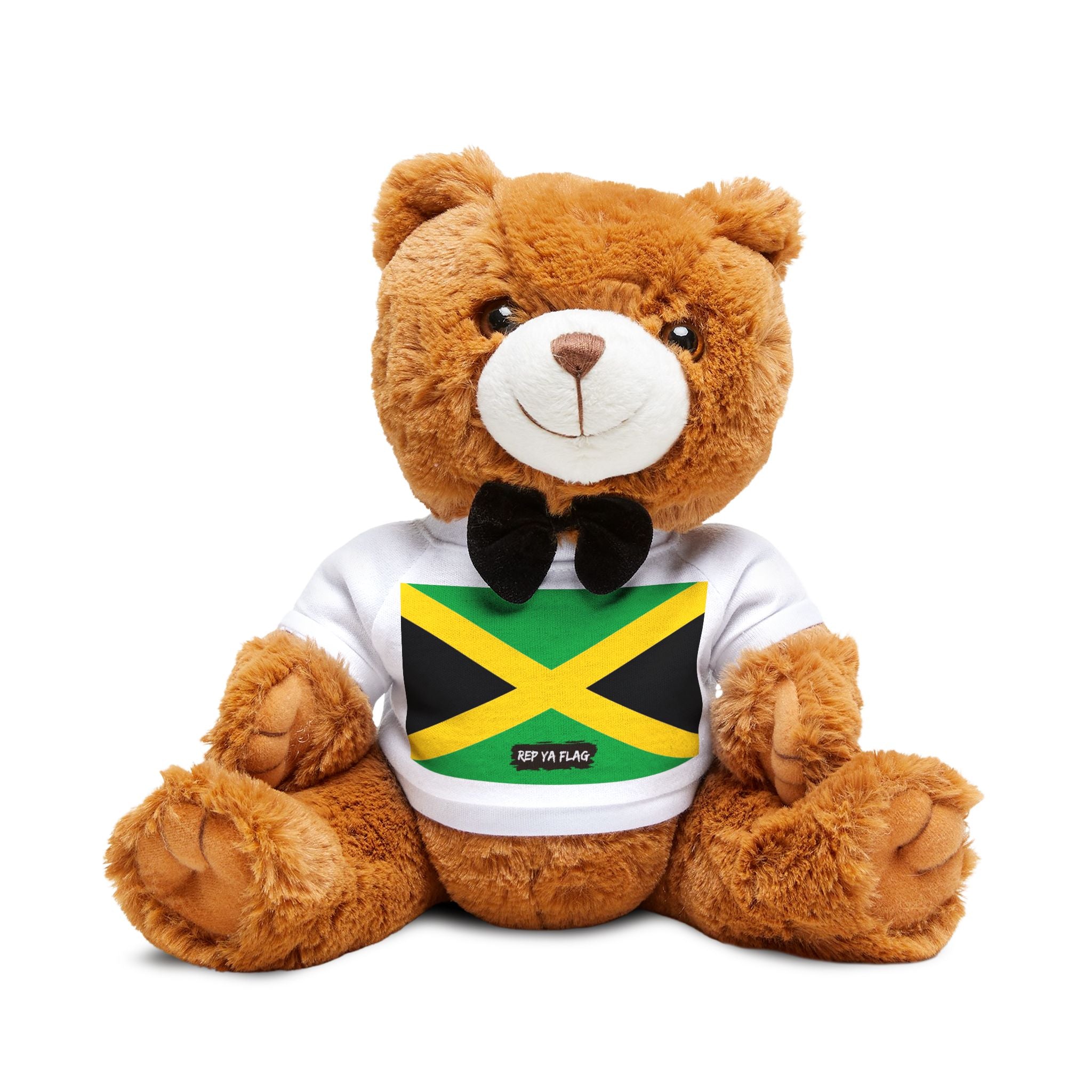 Jamaica Flag Teddy Bear | Jamaican Heritage Plush Gift | Rep Ya Flag