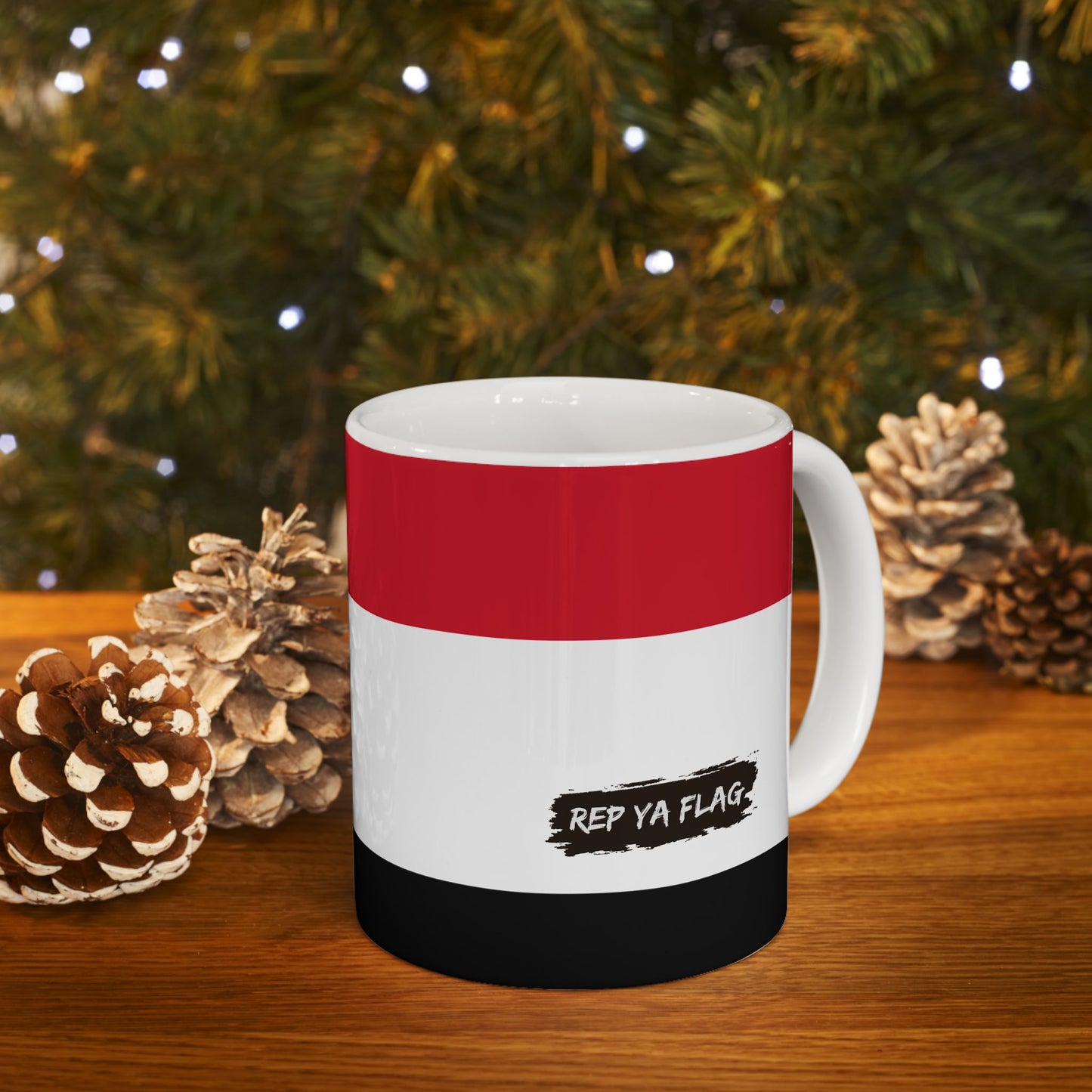 Yemen Flag Mug Ceramic Coffee Cup | 11oz 15oz | Rep Ya Flag