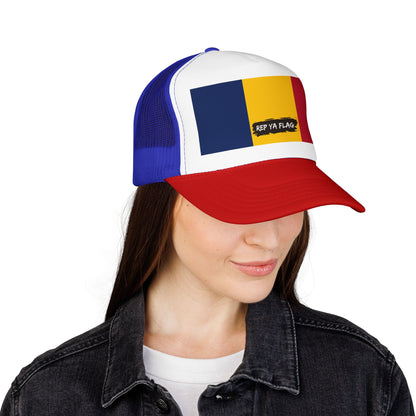 Chad Flag Foam Trucker Hat | Chadian Pride Snapback Cap | Rep Ya Flag