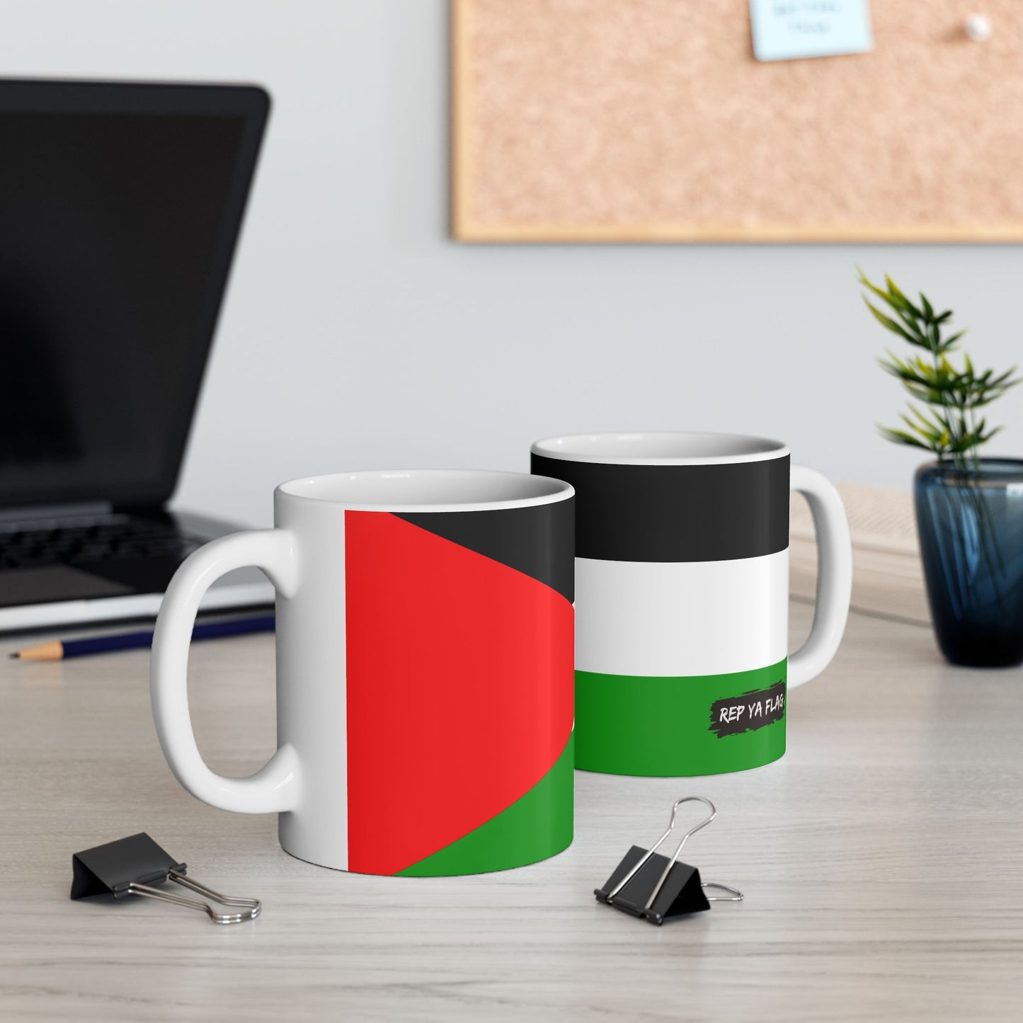Palestine Flag Coffee Tea Mug 11oz 15oz | Rep Ya Flag Ceramic Mug