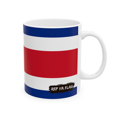 Costa Rica Flag Coffee Tea Mug 11oz 15oz | Costa Rican Heritage Mug | Rep Ya Flag