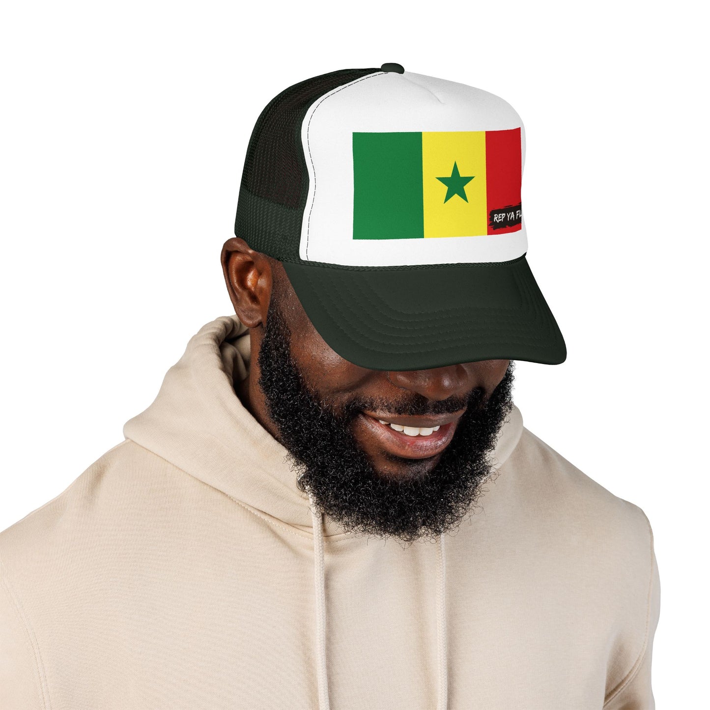 Senegal Flag Foam Trucker Hat | São Toméan Pride Snapback Cap | Rep Ya Flag