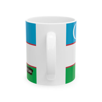 Uzbekistan Flag Coffee Tea Mug 11oz 15oz | Rep Ya Flag Ceramic Mug