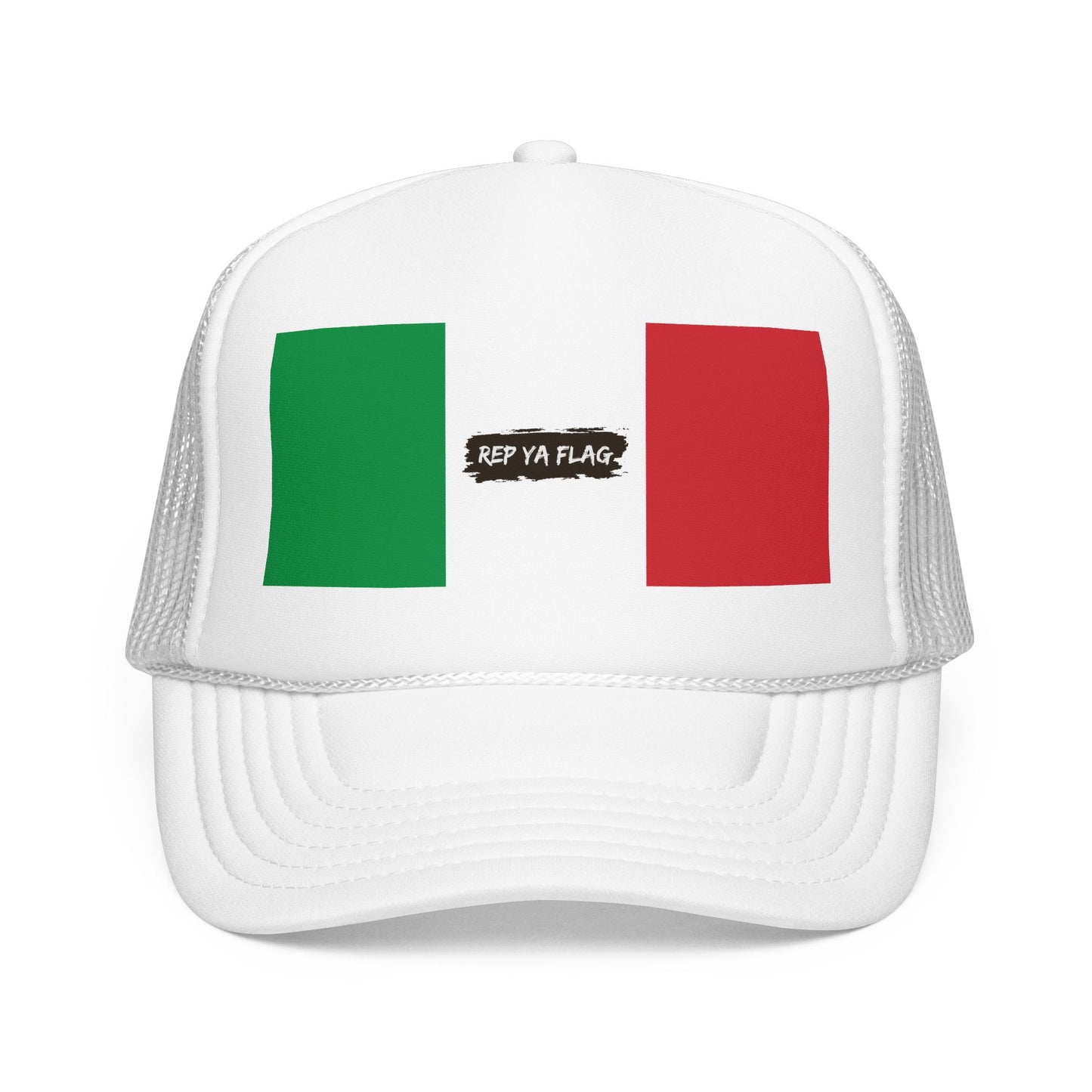 Italy Flag Foam Trucker Hat | Italian Pride Snapback Cap | Rep Ya Flag