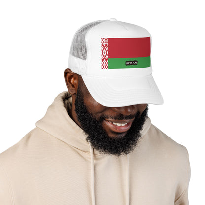 Belarus Flag Foam Trucker Hat | Belarusian Pride Snapback Cap | Rep Ya Flag