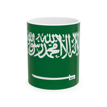 Saudi Arabia Flag Coffee Mug 11oz & 15oz | Saudi Heritage Ceramic Coffee Tea Mug | Rep Ya Flag