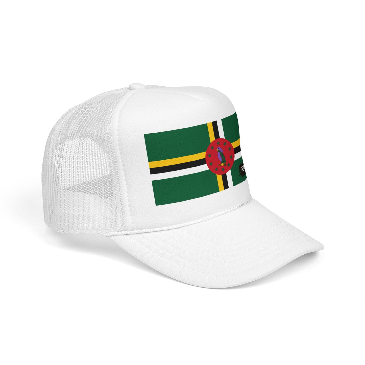 Dominica Flag Foam Trucker Hat | Dominican Pride Snapback Cap | Rep Ya Flag
