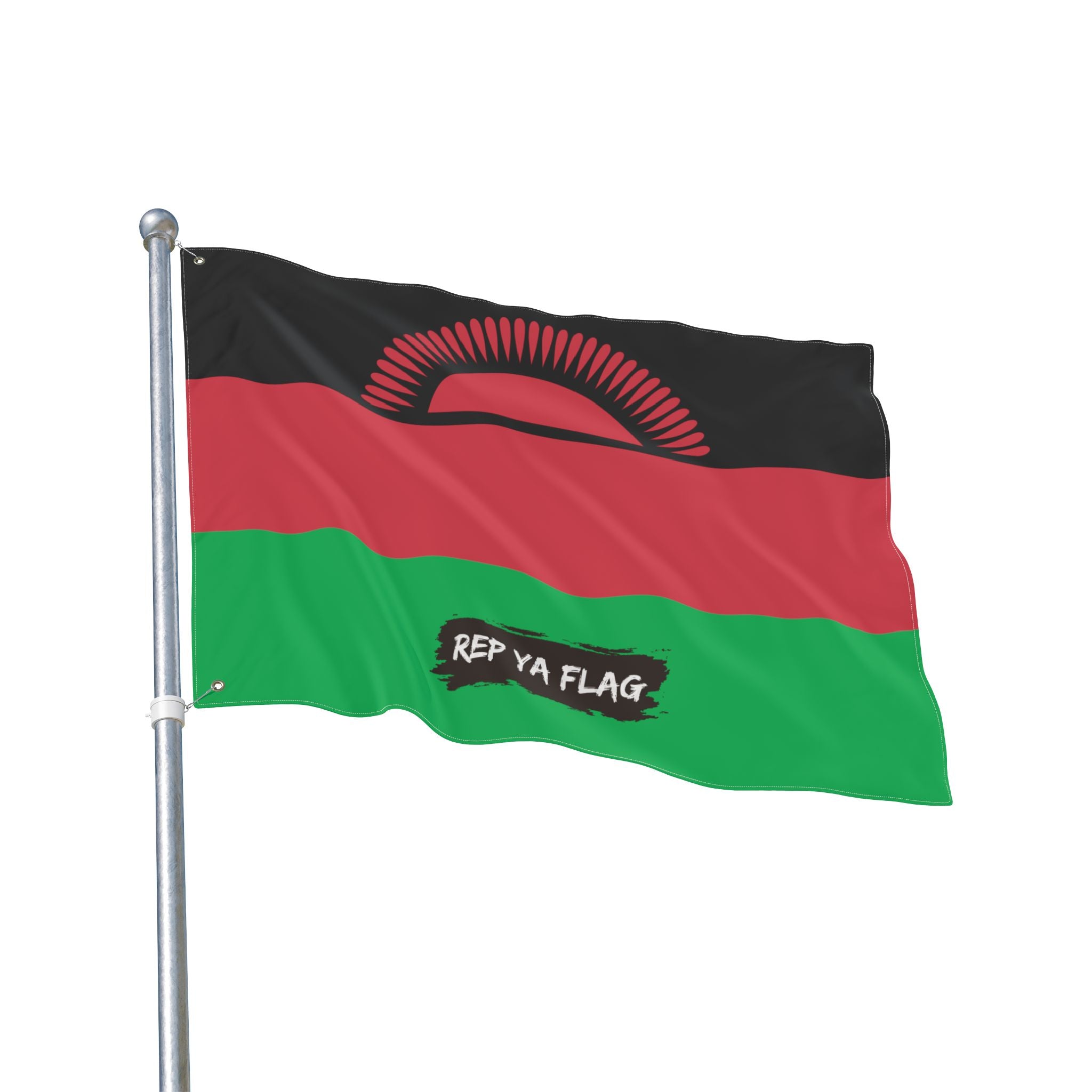 Malawi Flag Garden Banner | Double Sided Outdoor Flag | Rep Ya Flag