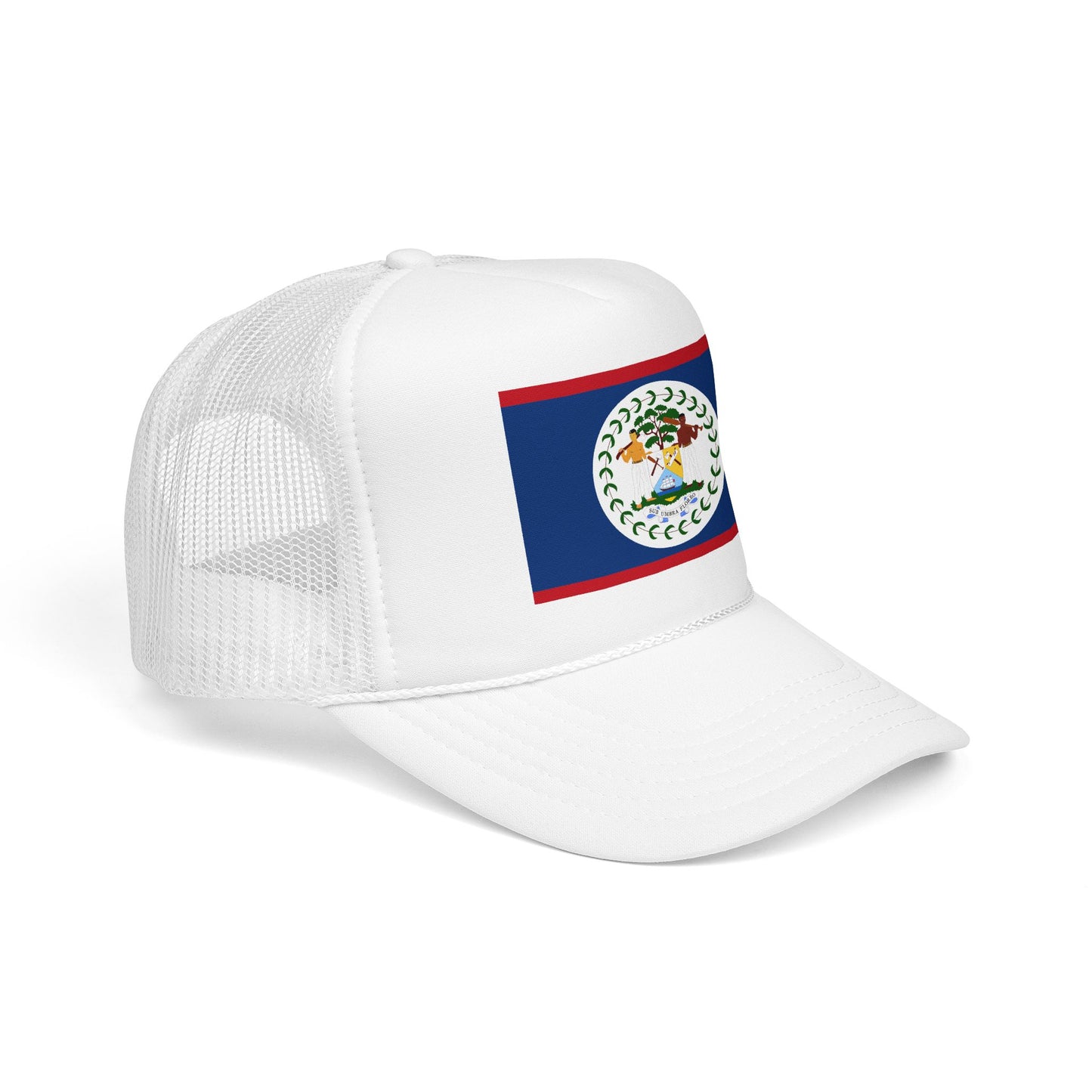 Belize Flag Foam Trucker Hat | Belizean Pride Snapback Cap | Rep Ya Flag