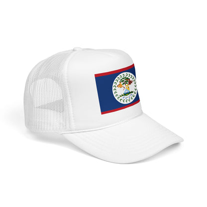 Belize Flag Foam Trucker Hat | Belizean Pride Snapback Cap | Rep Ya Flag