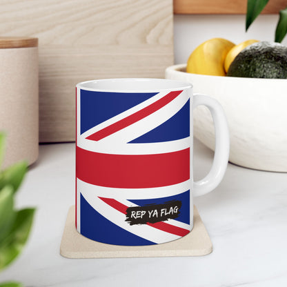 United Kingdom Flag Coffee Tea Mug 11oz 15oz | Rep Ya Flag Ceramic Mug