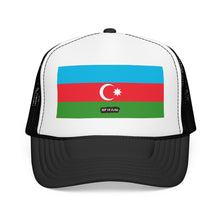 Azerbaijan Flag Foam Trucker Hat | Azerbaijani Pride Snapback Cap | Rep Ya Flag