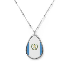 Guatemala Flag Oval Necklace | Guatemalan Heritage Pendant | Rep Ya Flag