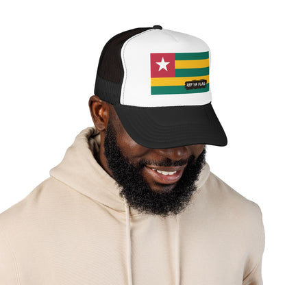 Togo Flag Foam Trucker Hat | Rep Ya Flag design