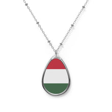 Hungary Flag Oval Necklace | Hungarian Heritage Pendant | Rep Ya Flag