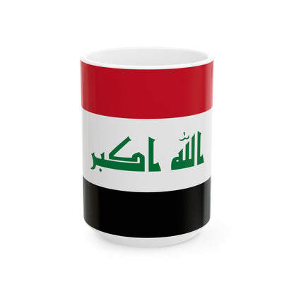 Iraq Flag Coffee Tea Mug 11oz 15oz | Rep Ya Flag Ceramic Mug