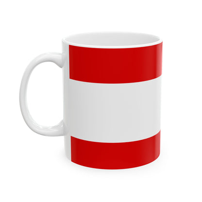 Austria Flag Coffee Mug | Austrian Pride Ceramic Tea Mug 11oz & 15oz | Rep Ya Flag