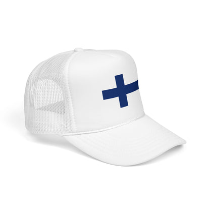 Finland Flag Foam Trucker Hat | Finnish Pride Snapback Cap | Rep Ya Flag