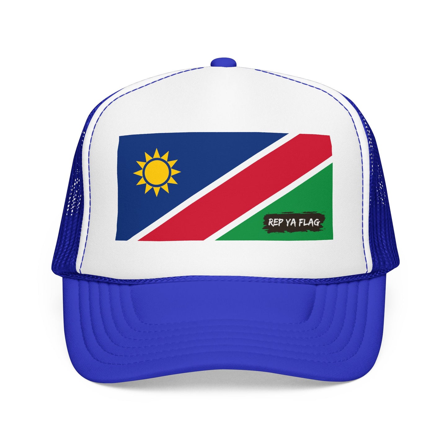 Namibia Flag Foam Trucker Hat | Namibian Pride Snapback Cap | Rep Ya Flag