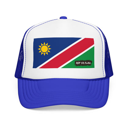 Namibia Flag Foam Trucker Hat | Namibian Pride Snapback Cap | Rep Ya Flag